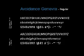 Avoidance Genevra Sans Serif Font Family