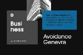 Avoidance Genevra Sans Serif Font Family