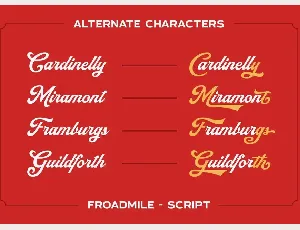 Froadmile font