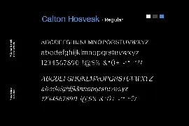 Calton Hosvesk Stensil Sans Serif Font Family