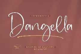 Dangella Handwritten Script Font