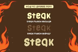 Steak Muroh - Layered Font