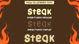 Steak Muroh - Layered Font