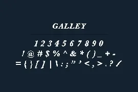 Galley font