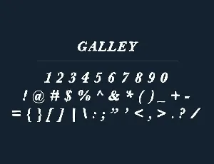 Galley font