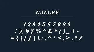 Galley font