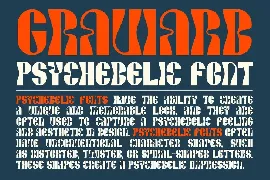 Graviard - Psychedelic Display Font