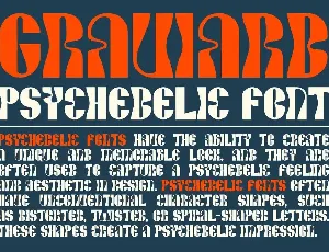 Graviard - Psychedelic Display Font