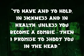 Zombie Army - Halloween Display Font