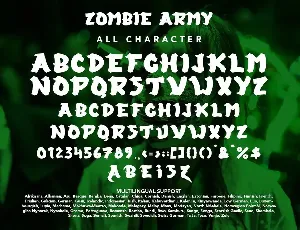 Zombie Army - Halloween Display Font