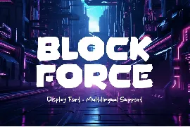 Block Force â€“ Display font