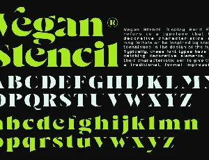 Vegan - A Display Stencil Font