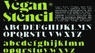 Vegan - A Display Stencil Font