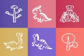 Dinosaurus Dingbat font