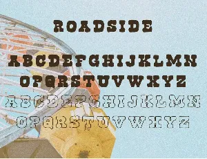 Roadside Vintage Slab Serif font