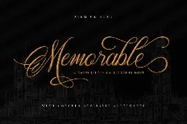 Memorable - Romantic Calligraphy Font