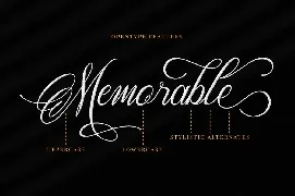 Memorable - Romantic Calligraphy Font