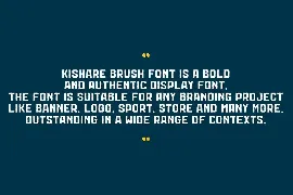 Kishare Brush font