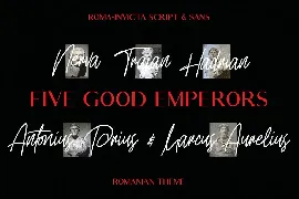 Roma Invicta Font Duo Script Sans