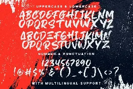 Hiruzen Exists - Textured Brush Font