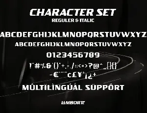 LAMBORTE font