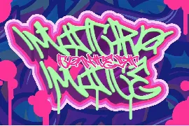 Genzi Street - Monoline Graffiti Font