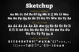 Sketchup - Sketch Display Slab font