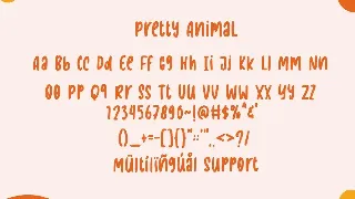 Pretty Animal font