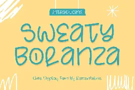 Sweaty Bolanza a Display Font