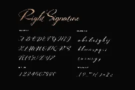 Right Signature Font