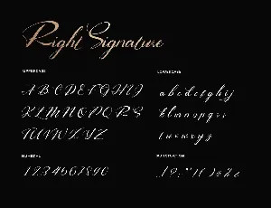 Right Signature Font