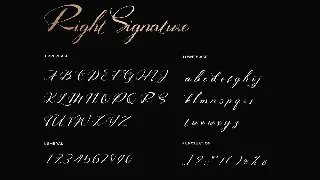 Right Signature Font