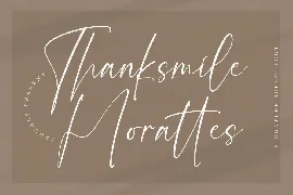 Thanksmile Morattes Signature Script Font