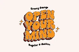 Groovy Orange - Groovy Retro font