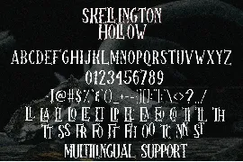 Skellington Hollow - Creepy Font