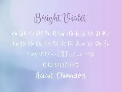 Bright Violet Script Font