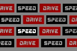 BURN RUBBER - Speed Display Font