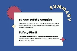 Safety Goggles font