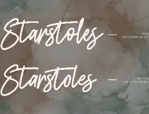 Starstoles Signature Script Typeface font