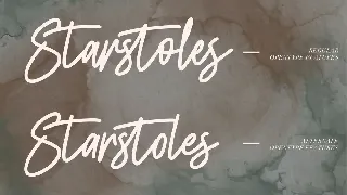 Starstoles Signature Script Typeface font