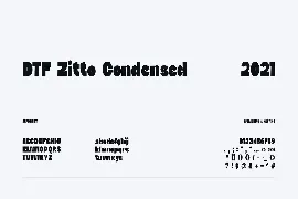 DTF Zitto Condensed font