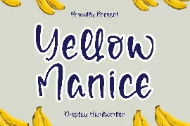 Yellow Manice Display Handwritten Font