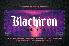 Blackiron font