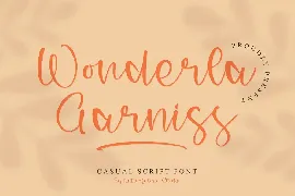 Wonderla Garniss Casual Script Font