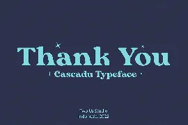 Cascadu - Bold Elegant Serif Font