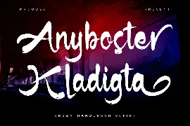 Anyboster Kladigta Urban Handbrush Script font