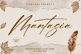 Mantasia Modern Signature Font