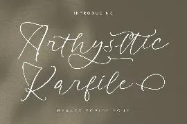 Arthysttic Karfile Script Font