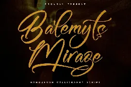 Balemyts Mirage Handbrush Calligraphy Script font