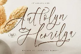 Auttolyn Hemilga Calligraphy Script Font